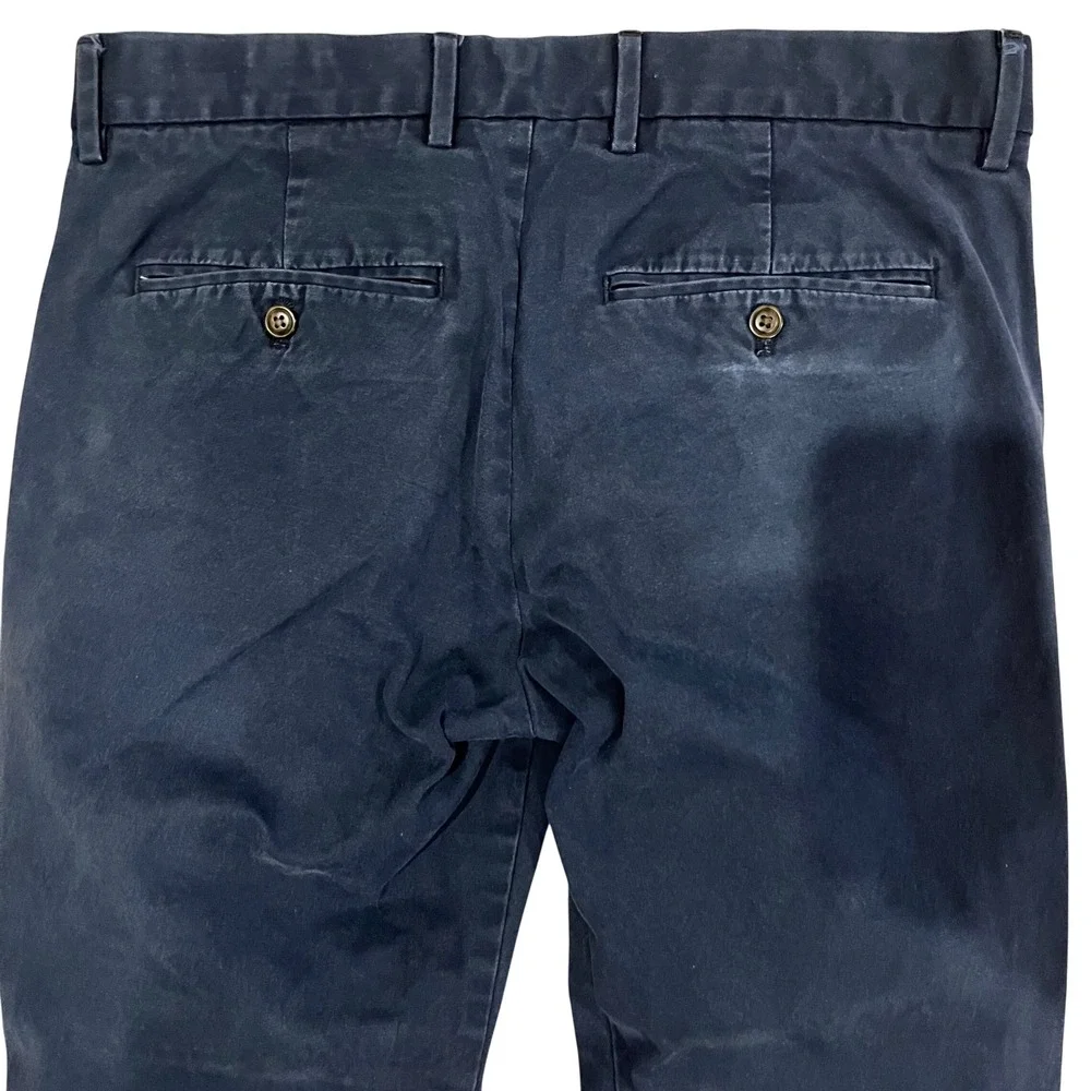 Gap For Good Mens Slim Fit Chino Pants Navy Blue 30x32 Flat Front Trousers